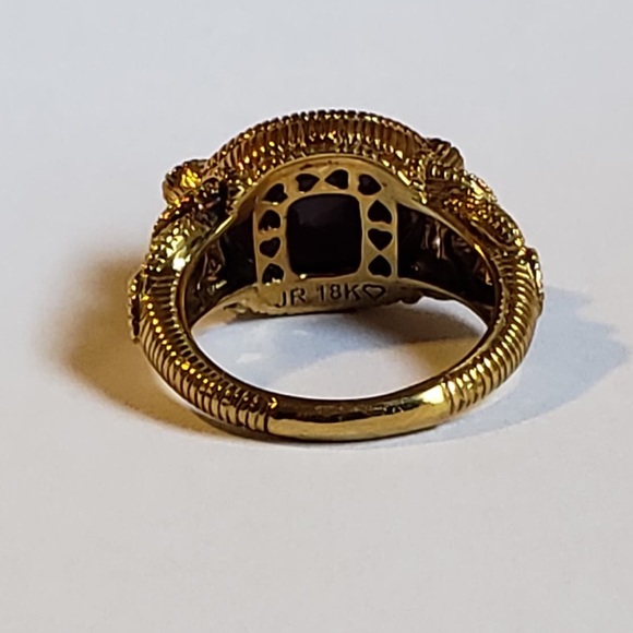 SOLD! Designer Ring Judith Ripka Ruby and 18k Gold - Picture 7 of 7